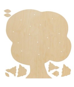 Albero in legno Melo - Realizzato in legno naturale - Dimensioni cm.75x75h spessore cm. 0,6