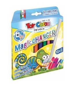 Pennarelli Junior Toy Color - punta fine - Conf. da 12 pezzi + 2 magici applicatori
