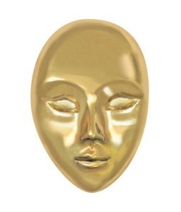  Maschera oro cm.14x21 - 4 pezzi