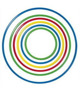 Cerchio sezione piatta ø cm.50 - Conf. da 4 pezzi nei colori verde, blu, giallo e rosso