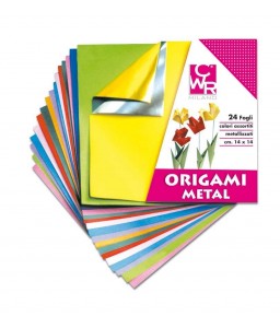 Carta origami colori metallizzati assortiti - 24 ff