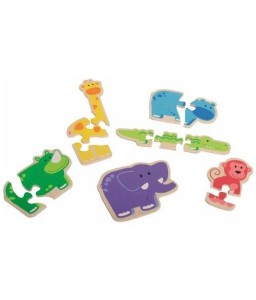 Puzzle animali - Confezione composta da 6 puzzle