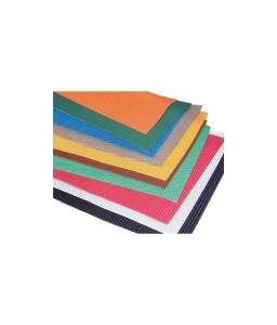 Cartone ondulato elastico - Dimensioni cm. 35x50 - Conf. da 10 fogli colori assortiti