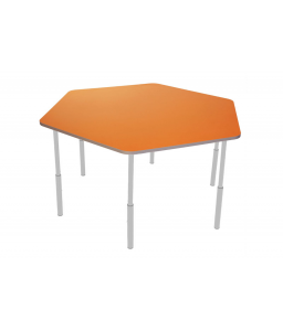 Tavolo esagonale arancio