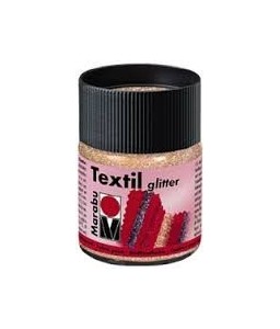 Marabu Texitil Glitter - Colori per tessuto vasetto da 50 ml