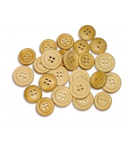 Bottoni in legno ø cm.1,5 e cm. 1,8 - Conf. 30 pezzi