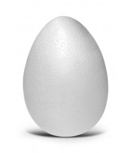 Uovo in polistirolo ø cm.6x8h - Conf. da 5 pezzi