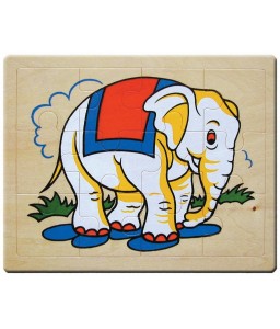 Puzzle in legno Elefante - Dimensioni cm. 22,5x18x0,6