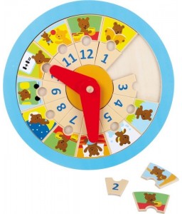 Orologio - Impara l'ora con il piccolo orso - Dimensioni ø cm. 27x2