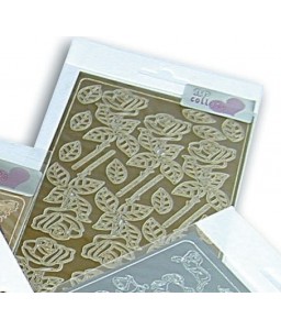 Adesivi metallizzati Rose Oro - Foglio cm.10x23