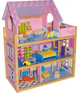 Casa delle bambole rosa - Dimensioni cm. 60x30x73